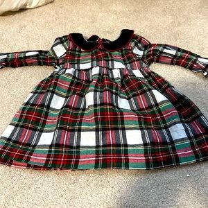 RuffleButts Christmas Plaid Dress